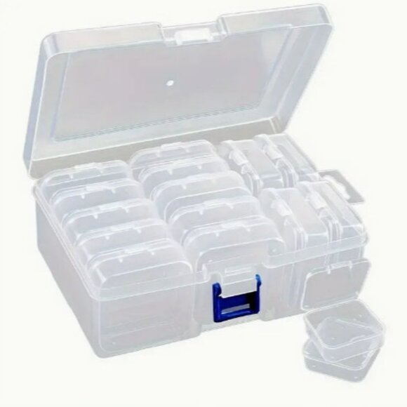 Bead Organizer  14 pcs Multipurpose Transparent Plastic Storage Boxes in One - Picture 3 of 3